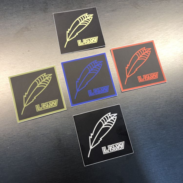Square LNW-Feather Logo Stickers